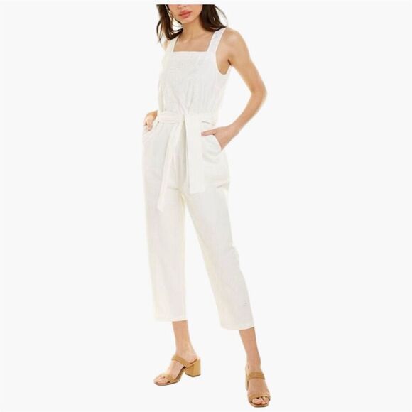 Frnch Maika Jumpsuit white  Casual Embroidered size M - Picture 1 of 9
